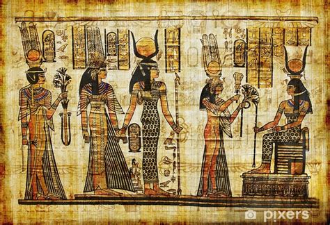 Ancient Egyptian Parchment Wall Mural • Pixers® We Live