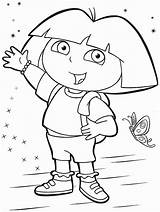 Dora Coloring Pages Explorer sketch template