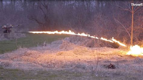 attachment turns drones  aerial flamethrowers wkrn news