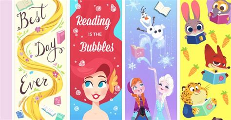 printable disney bookmarks  color kathrin gregg