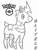 Coloring Print Blitzle Pokemon Books sketch template