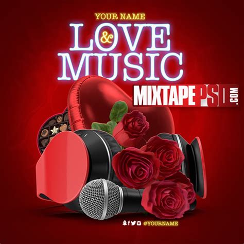 mixtape cover template love  graphic design mixtapepsdscom