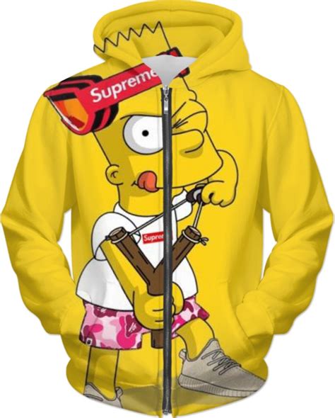 Bart Simpson Hoodie Bape Supreme Yeezy