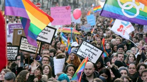 massive pro gay rally takes to paris streets photos — rt