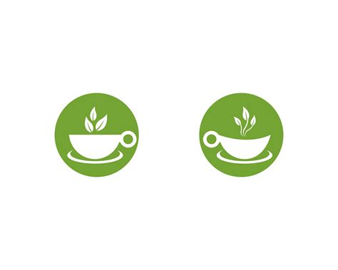 green tea logo set  vector art  vecteezy