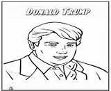 Trump Coloring Pages Donald America Printable sketch template