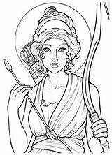 Artemis Goddess Diosa Artimis Dios Goddesses Griegos Dioses Clark Colouring Mitologia Espalda Sketches Visiter Dieux sketch template