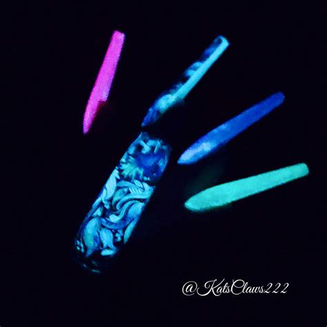 neon party brightspot nails