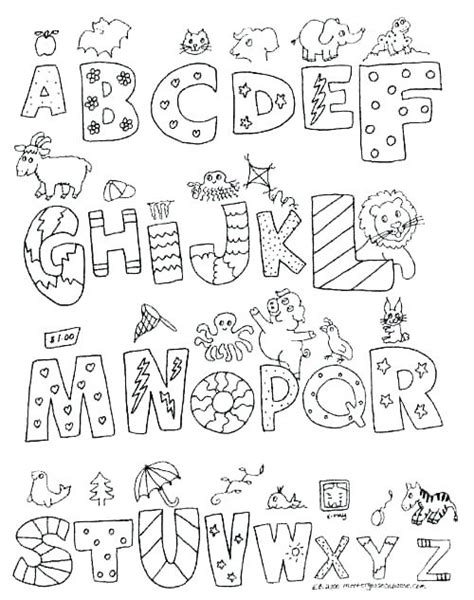 printable coloring page az alphabet coloring pages