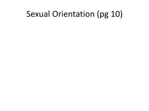 Sexual Orientation Ppt