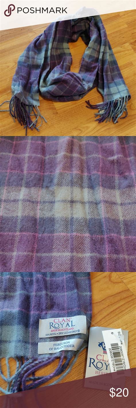 nwt scottish fleece scarf fleece scarf clothes design purple plaid