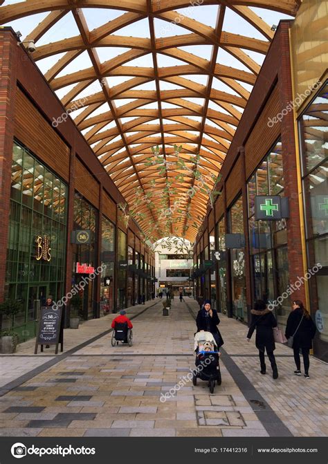 modern shopping center  bracknell england stock editorial photo