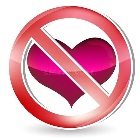 No Heart Sign Stock Vector Illustration Of Isolation 17980823
