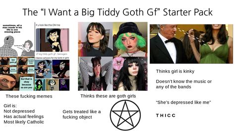 the “i want a big tiddy goth gf” starter pack r starterpacks
