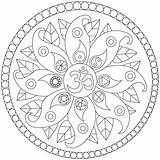 Mandalas Coloring Zen Yin Stress Paix Symboles Adultos Adulti Coloriages Erwachsene Malbuch Disegni Justcolor Joli Comportant Motifs Végétaux Comme Assez sketch template