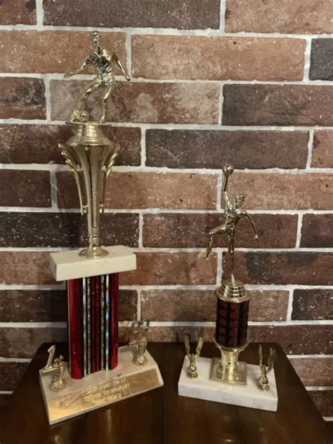 Vintage Trophies 80s And 90s Movie Prop Trophy Classic Lot Of 2 Excellent