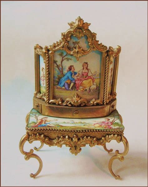 andrea thieck miniatures antique ormolu enamel furniture