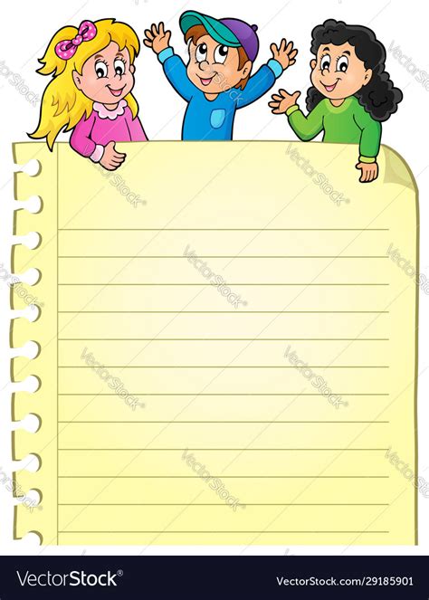 part blank page  happy kids royalty  vector image