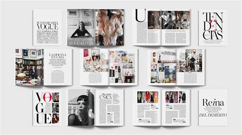 layouts  vogue magazine behance
