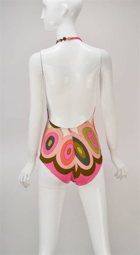 1960 s deadstock nwot emilio pucci classic print swimsuit with