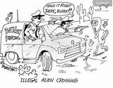Immigration Policy Cartoon Cartoons Comics Borders Funny Cartoonstock Ufo sketch template
