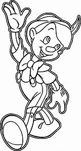Pinocchio Waving Wecoloringpage Clipartmag sketch template