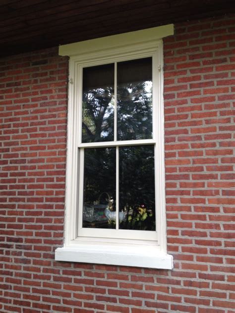 pella architect series replacement window installed    year  brick farmhouse original