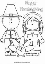 Thanksgiving Crafts Coloring Kids Easy Preschoolers Paper Happy sketch template