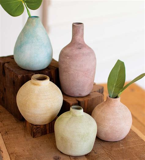 pastel ceramic bud vases set   vivaterra