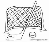 Coloring Hockey Pages Drawing Print Stick Puck Helmet Goalie Goal Printable Nhl Ice Field Getcolorings Getdrawings Colouring Soccer Color Ball sketch template