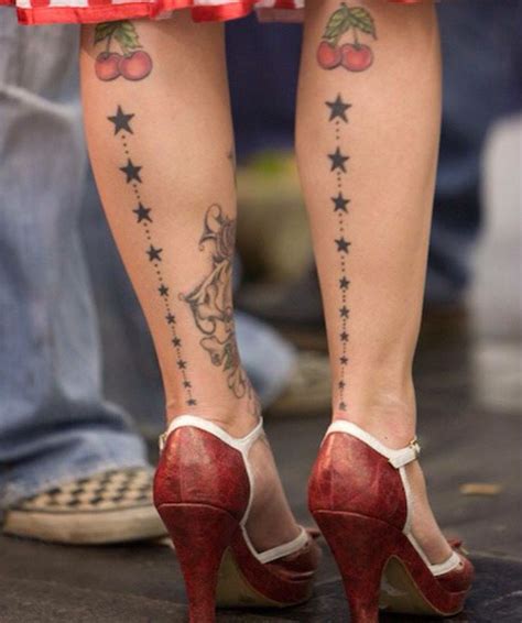 Love These Seam Stars Rockabilly Tattoos Cherry Tattoos