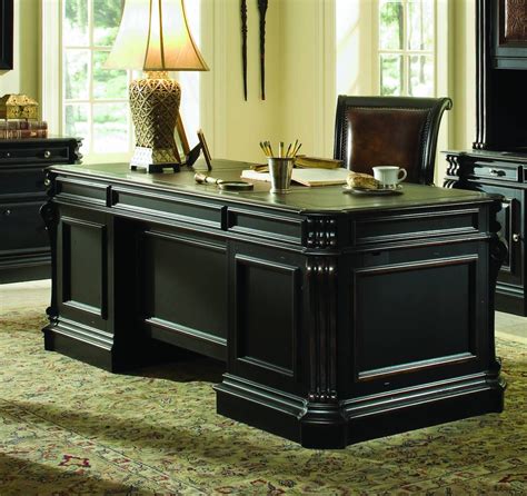 telluride black executive desk  hooker coleman furniture