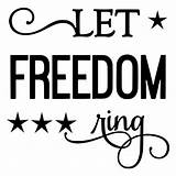 Freedom Ring Let Stencil Cart sketch template