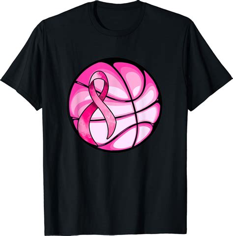Basketball Pink Ribbon Girls Breast Cancer Awareness T