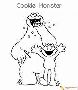 Cookie Monster Coloring Pages Sesame Street Sheet sketch template