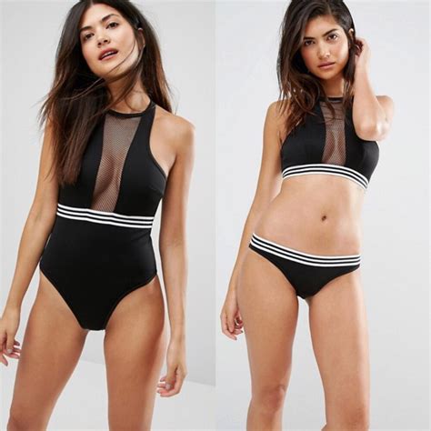 2017 one piece swimwear conjoined vest type sexy bikini women beach