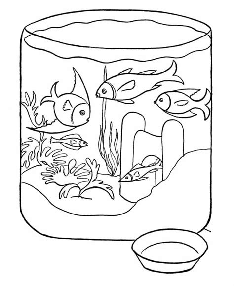printable fish bowl coloring page  printable coloring pages  kids