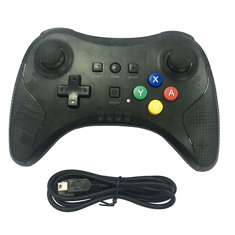 pcs game controller wireless gamepad game joystick  wii  pro controller black  gamepads