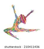 colorful dance silhouettes