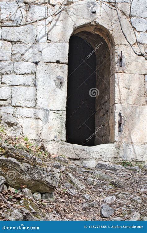 small door   fortified tower stock image image  history historic