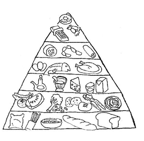 food pyramid  fish   ingredients coloring pages food