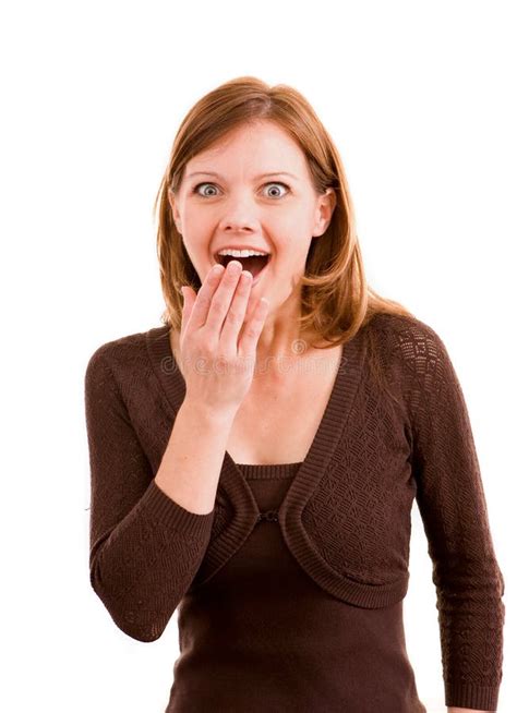 female stock image image  isolated vertical surprise