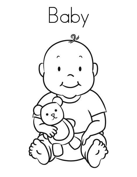 printable baby coloring pages  kids baby coloring pages