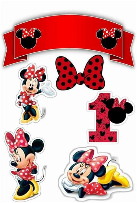 minnie  year  printable cake toppers   baby