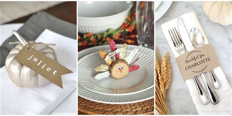 10 Diy Thanksgiving Place Cards Craft Ideas For Fall Table Name Cards