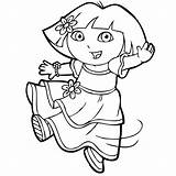 Dora Coloring Explorer Pages Kids Drawing Dessin Colorier Printable Color Print Coloriage Pdf Colouring Imprimer Princess Simple Dance Games Boots sketch template