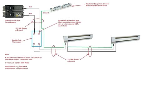 installing  baseboard heaters   thermostat unique wiring diagram image