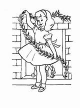 Coloring Christmas Pages Jenny House Decorations Decorating Her Printable Supercoloring Helps Jeanne Mother Decoration Vintage Drawing sketch template