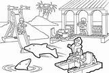 Coloring Pages Lego Pool Duplo Construction House Getcolorings Table sketch template