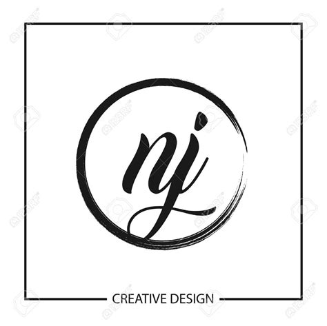 initial letter nj logo template design vector illustration royalty  cliparts vectors